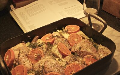 Roasted Chicken with Clementines and Arak